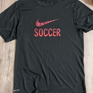 Nike Men's Black Soccer T-Shirt Size Small Dri fit